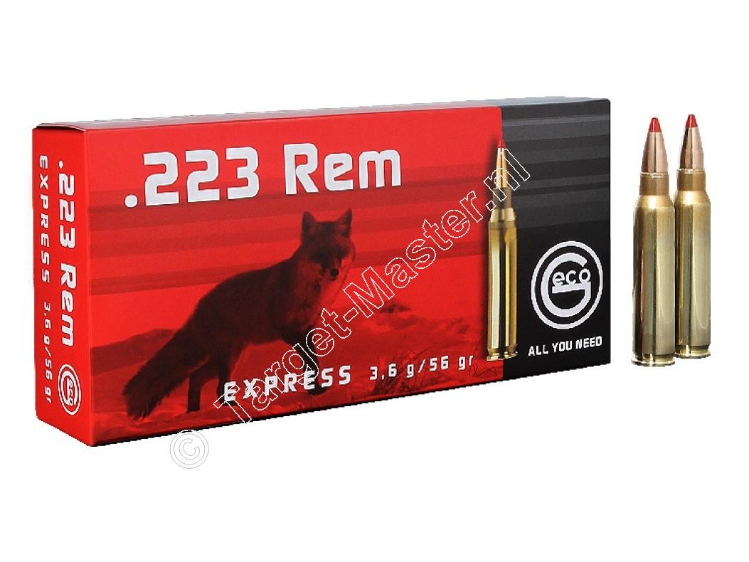 Geco .223 Remington Munitie EXPRESS 55 grain verpakking 20